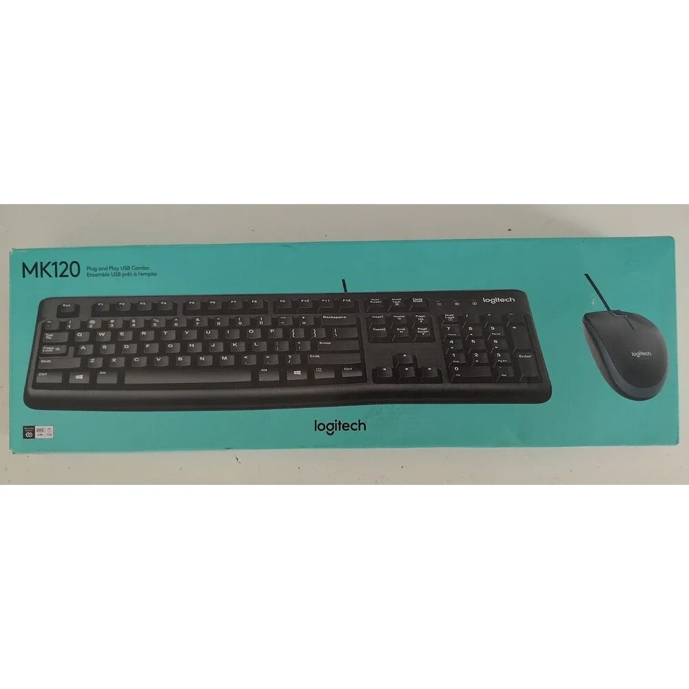 Logitech MK120 (920-002565) Wired USB Keyboard and Mouse Combo